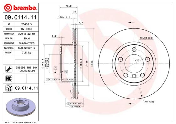 Breco BV 9046 - Тормозной диск avtokuzovplus.com.ua