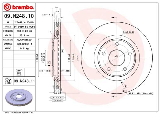 Breco BV 9059 - Тормозной диск avtokuzovplus.com.ua