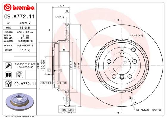 Breco BV 9181 - Тормозной диск avtokuzovplus.com.ua