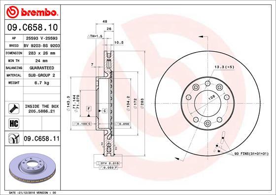 Breco BV 9203 - Тормозной диск avtokuzovplus.com.ua