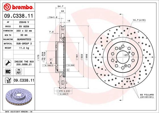 Breco BV 9259 - Тормозной диск avtokuzovplus.com.ua