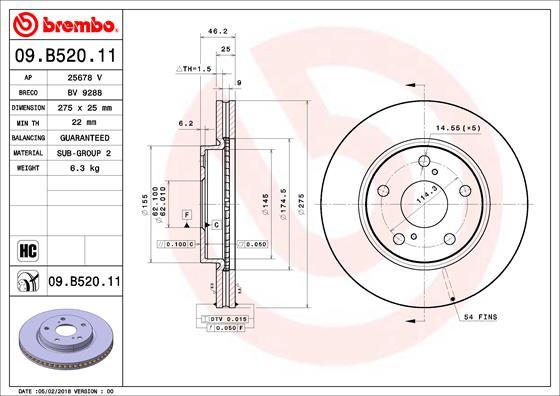 Breco BV 9288 - Тормозной диск autodnr.net