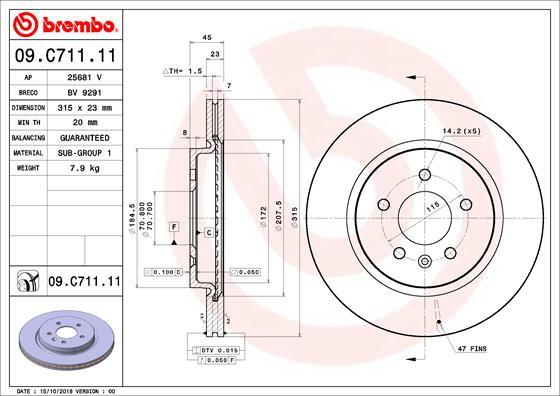 Breco BV 9291 - Гальмівний диск autocars.com.ua