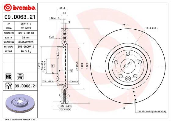 Breco BV 9327 - Тормозной диск avtokuzovplus.com.ua