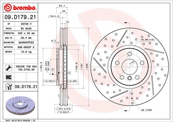 Breco BV 9335 - Гальмівний диск autocars.com.ua