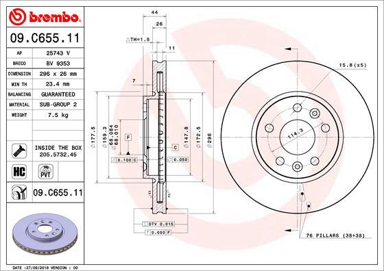 Breco BV 9353 - Тормозной диск avtokuzovplus.com.ua