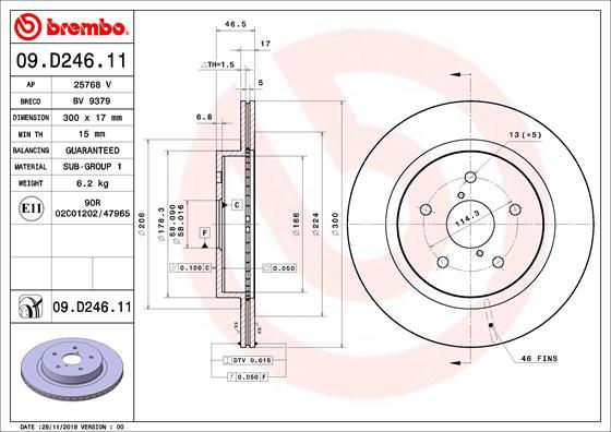 Breco BV 9379 - Тормозной диск avtokuzovplus.com.ua