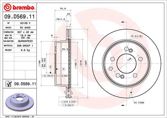 Breco BV 9405 - Гальмівний диск autocars.com.ua