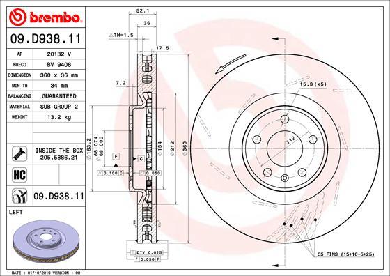 Breco BV 9408 - Тормозной диск avtokuzovplus.com.ua