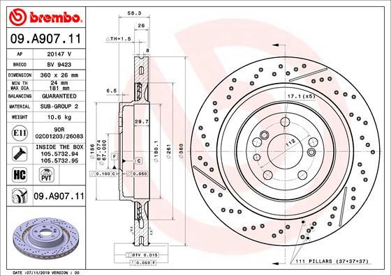 Breco BV 9423 - Тормозной диск avtokuzovplus.com.ua