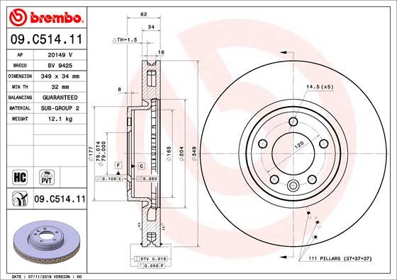 Breco BV 9425 - Гальмівний диск autocars.com.ua