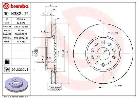 Breco BV 9472 - Гальмівний диск autocars.com.ua