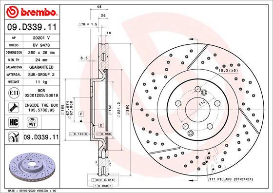 Breco BV 9478 - Гальмівний диск autocars.com.ua