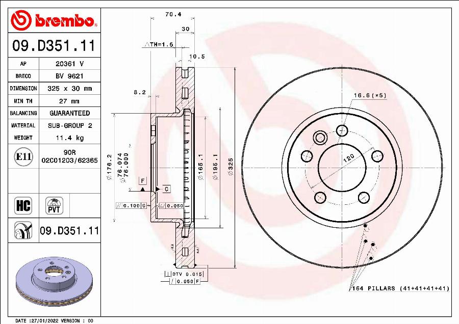 Breco BV 9621 - Тормозной диск avtokuzovplus.com.ua