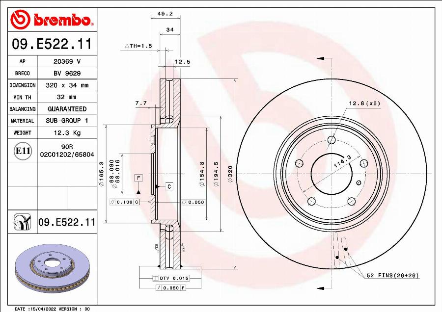 Breco BV 9629 - Тормозной диск avtokuzovplus.com.ua