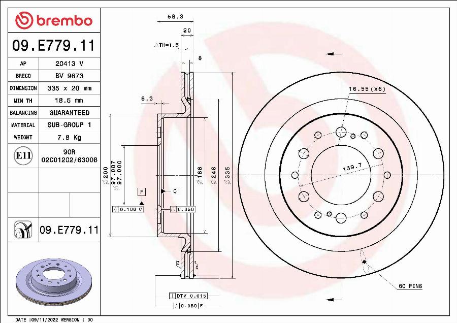 Breco BV 9673 - Тормозной диск avtokuzovplus.com.ua