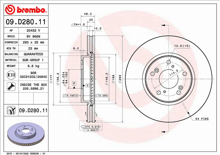 Breco BV 9689 - Тормозной диск avtokuzovplus.com.ua