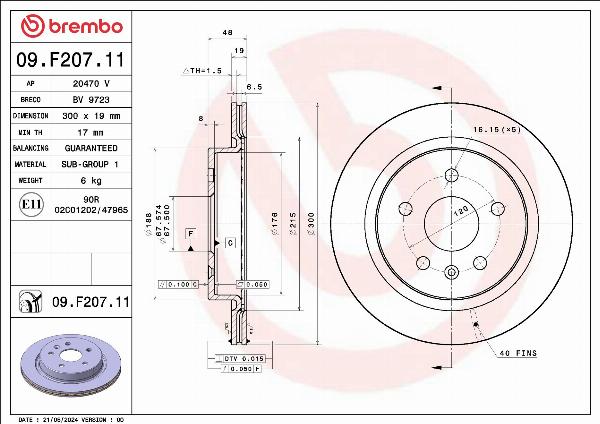 Breco BV 9723 - Гальмівний диск autocars.com.ua