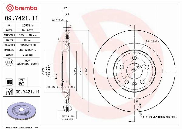 Breco BV 9826 - Гальмівний диск autocars.com.ua
