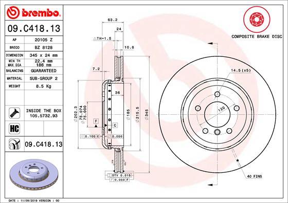 Breco BZ 8128 - Тормозной диск avtokuzovplus.com.ua