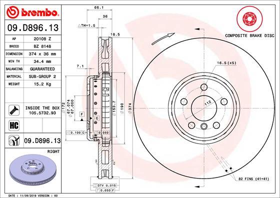 Breco BZ 8148 - Гальмівний диск autocars.com.ua