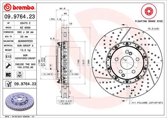 Breco BZ 9080 - Тормозной диск avtokuzovplus.com.ua