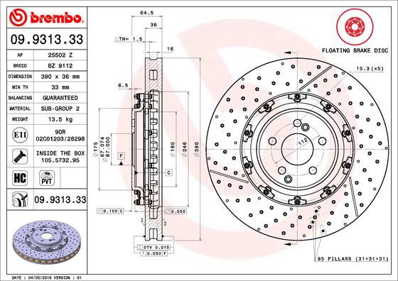 Breco BZ 9112 - Тормозной диск avtokuzovplus.com.ua