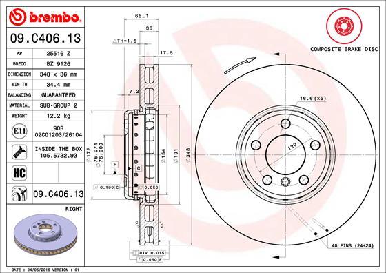 Breco BZ 9126 - Тормозной диск avtokuzovplus.com.ua