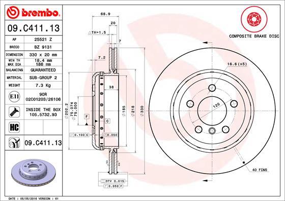 Breco BZ 9131 - Гальмівний диск autocars.com.ua