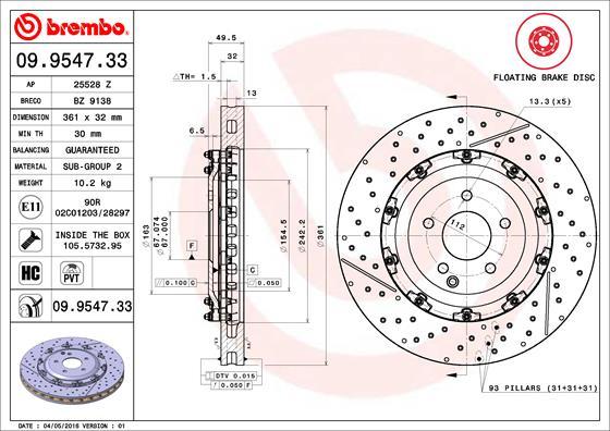 Breco BZ 9138 - Гальмівний диск autocars.com.ua