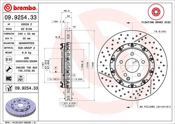 Breco BZ 9139 - Гальмівний диск autocars.com.ua