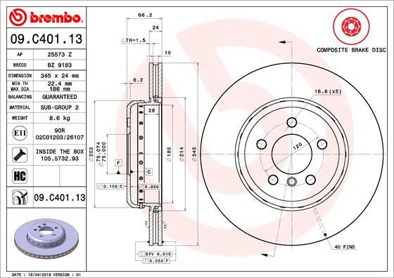 Breco BZ 9183 - Гальмівний диск autocars.com.ua