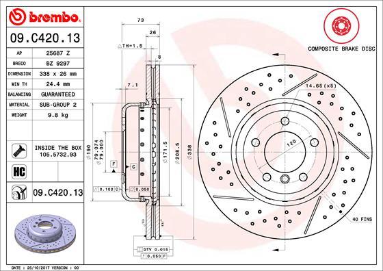 Breco BZ 9297 - Гальмівний диск autocars.com.ua