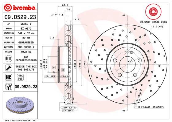 Breco BZ 9370 - Гальмівний диск autocars.com.ua