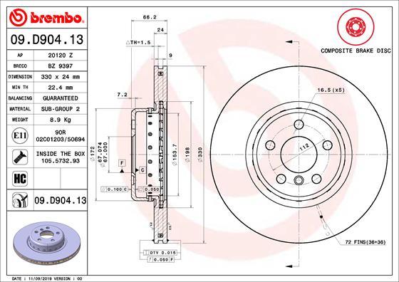 Breco BZ 9397 - Гальмівний диск autocars.com.ua