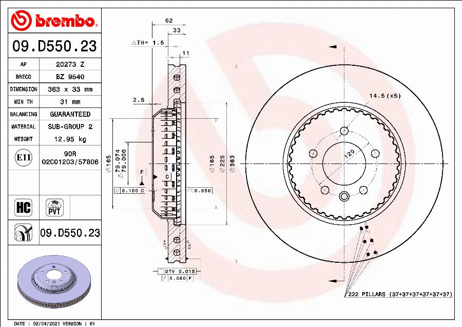 Breco BZ 9540 - Тормозной диск autodnr.net