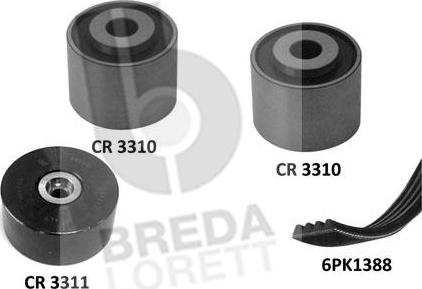 Breda Lorett KCA0015 - Поликлиновый ременный комплект avtokuzovplus.com.ua