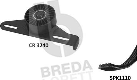 Breda Lorett KCA0025 - Поликлиновый ременный комплект avtokuzovplus.com.ua
