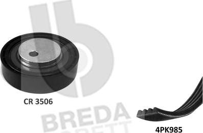 Breda Lorett KCA0055 - Поликлиновый ременный комплект avtokuzovplus.com.ua