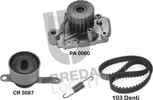 Breda Lorett KPA0175B - Водяной насос + комплект зубчатого ремня autodnr.net