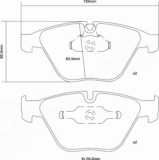 Brembo 07.B314.35 - Комплект высокоэффективных тормозных колодок avtokuzovplus.com.ua