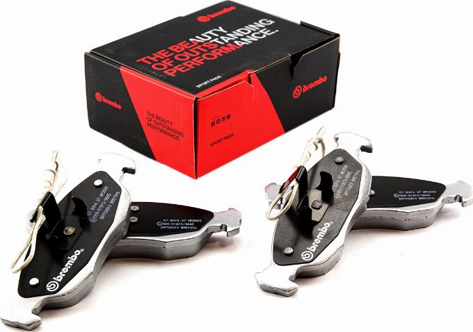 Brembo 07.B314.37 - Комплект высокоэффективных тормозных колодок autodnr.net