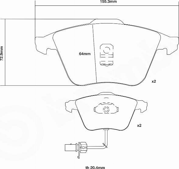 Brembo 07.B314.71 - Комплект высокоэффективных тормозных колодок autodnr.net