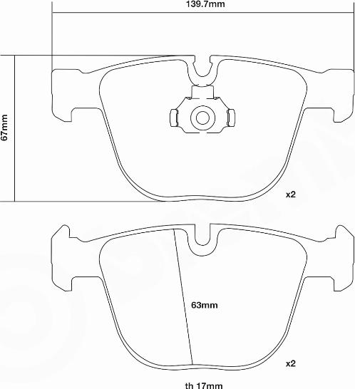 Brembo 07.B315.02 - Комплект високоефективних гальмівних колодок autocars.com.ua