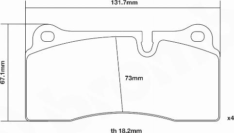 Brembo 07.B315.73 - Комплект високоефективних гальмівних колодок autocars.com.ua