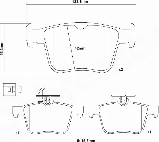 Brembo 07.B315.93 - Комплект высокоэффективных тормозных колодок avtokuzovplus.com.ua