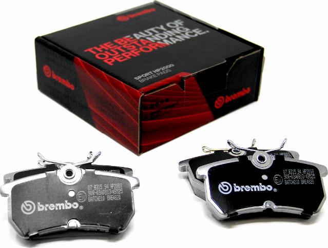 Brembo 07.B315.94 - Комплект високоефективних гальмівних колодок autocars.com.ua