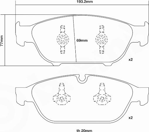 Brembo 07.D435.23 - Комплект високоефективних гальмівних колодок autocars.com.ua