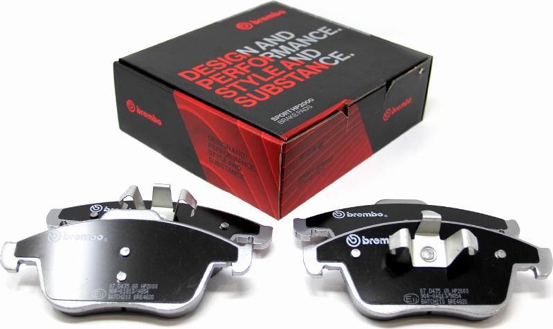 Brembo 07.D435.68 - Комплект високоефективних гальмівних колодок autocars.com.ua