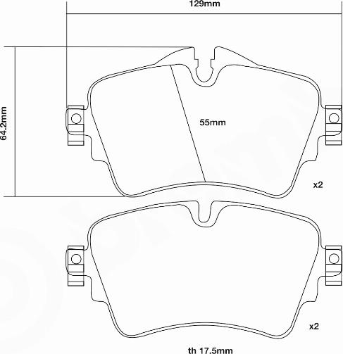 Brembo 07.D435.69 - Комплект високоефективних гальмівних колодок autocars.com.ua